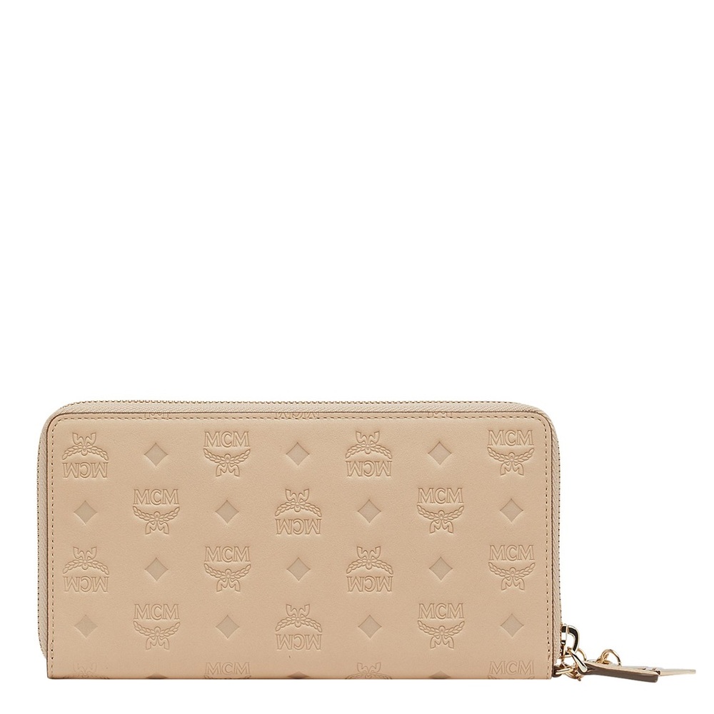 MCM klara Zip wallet large latte beige monogram - Picture 8 of 8